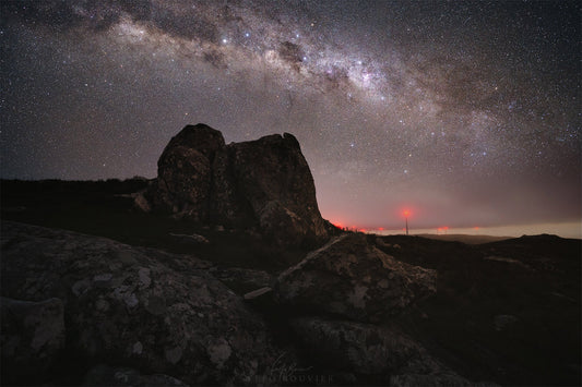 La Vía Láctea sobre el Cerro Catedral, Uruguay
