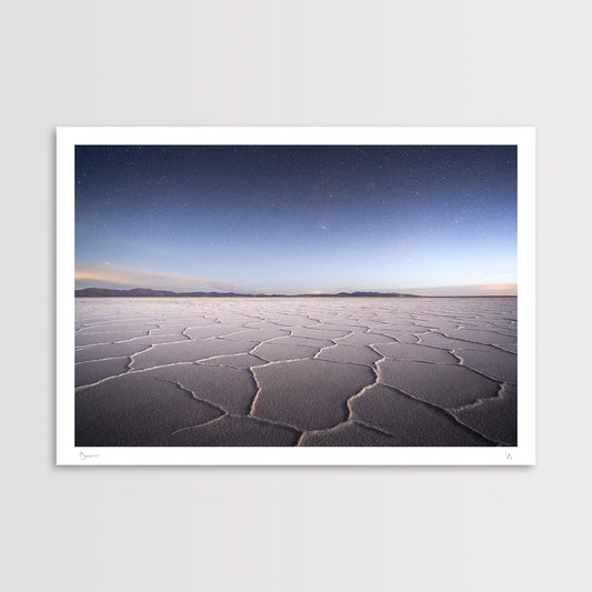 Salinas Grandes Salt Flat by Moonlight