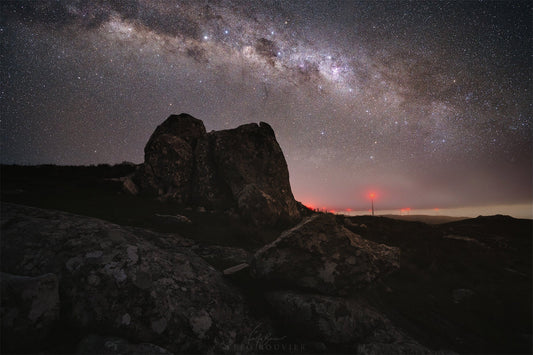 La Vía Láctea sobre el Cerro Catedral, Uruguay
